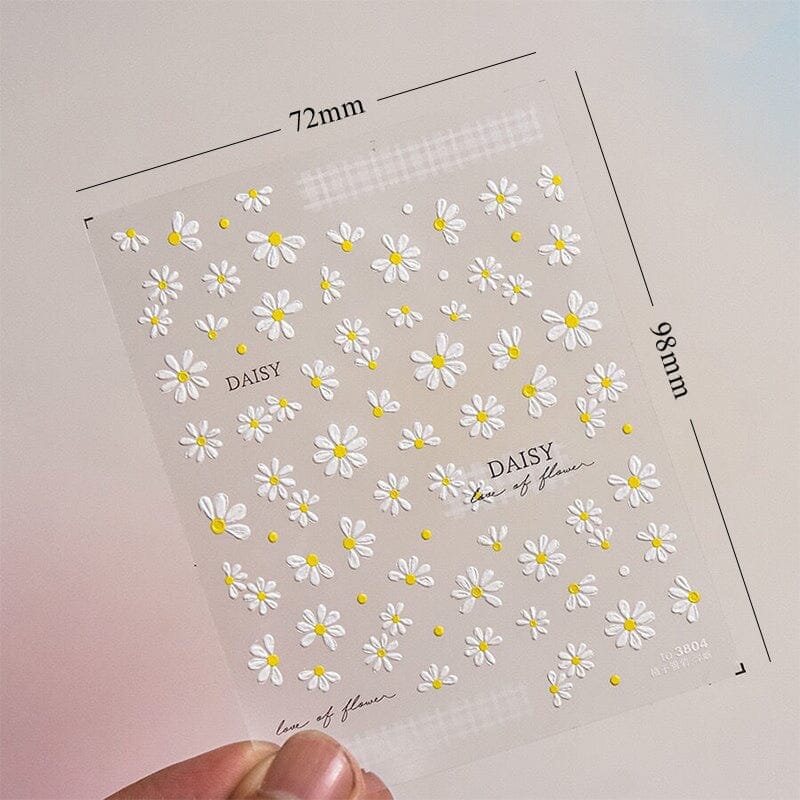 Flowers 3D Nail Sticker HG-5D196 Nail Art No Brand 