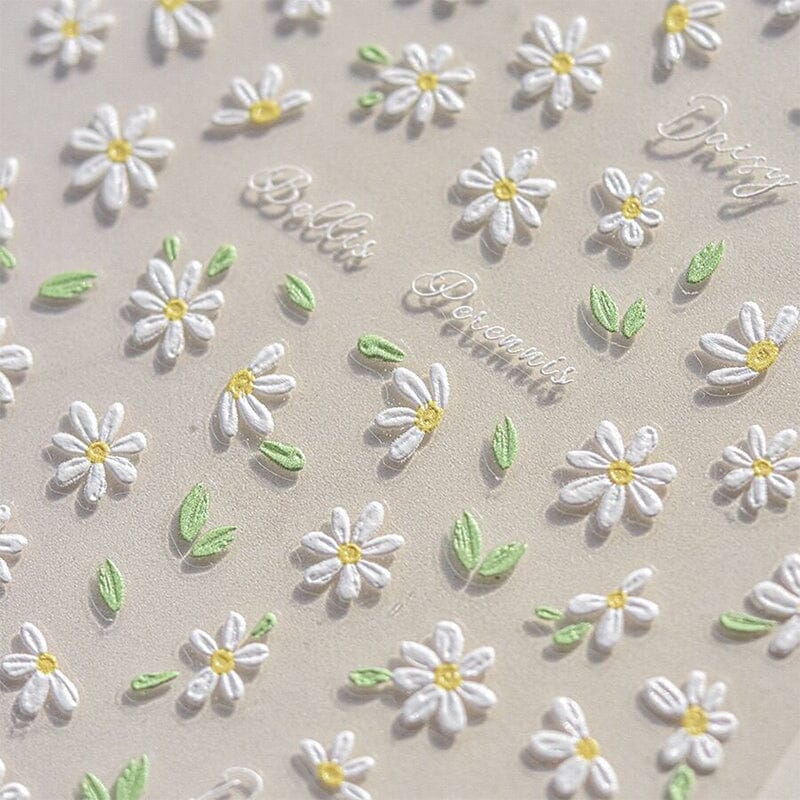Flowers 3D Nail Sticker HG-5D195 Nail Art No Brand 
