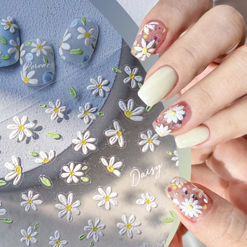 Flowers 3D Nail Sticker HG-5D195 Nail Art No Brand 