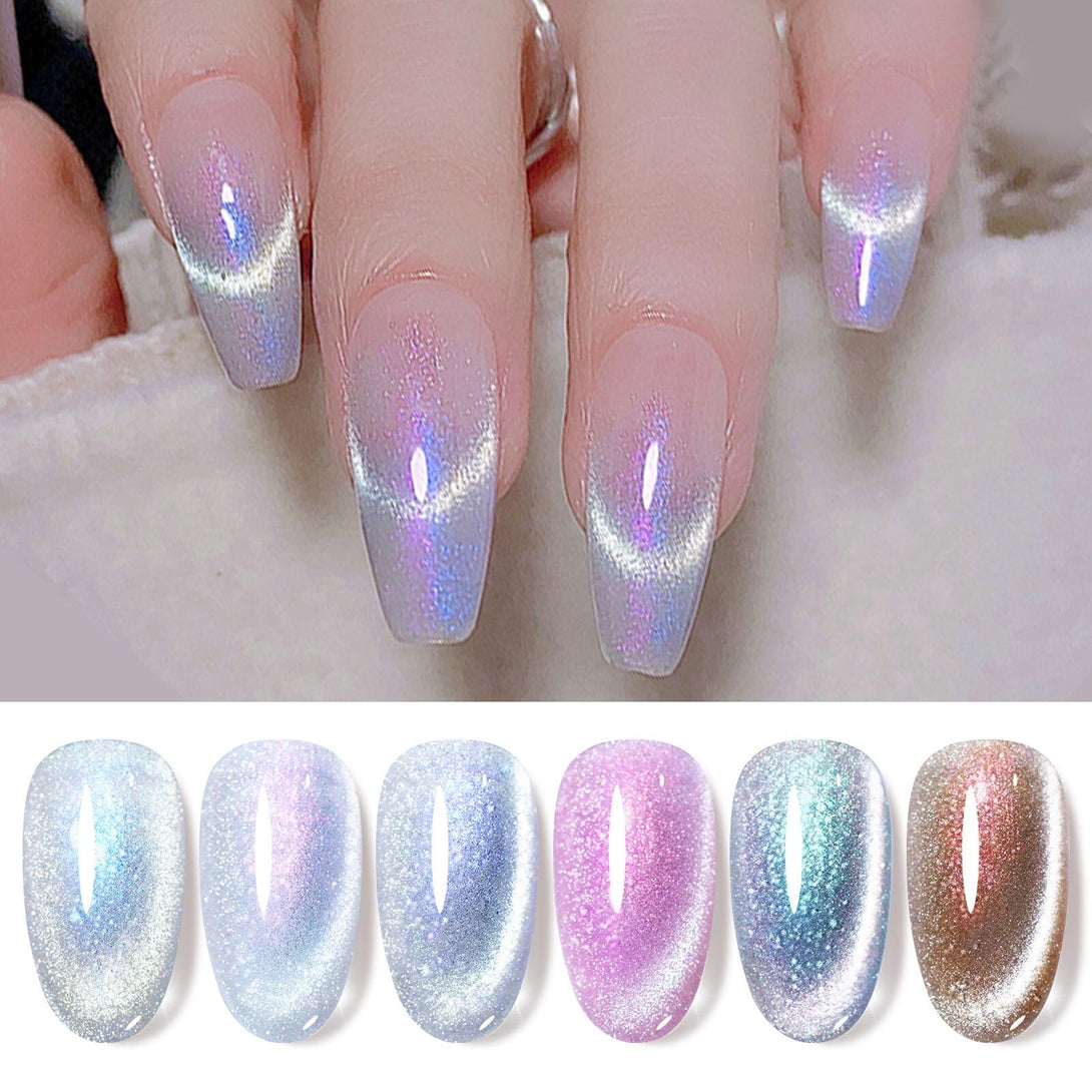 6 Colors Purple Cat Magnetic Gel Polish Auroras Snowlight 7ml Gel Nail Polish BORN PRETTY 