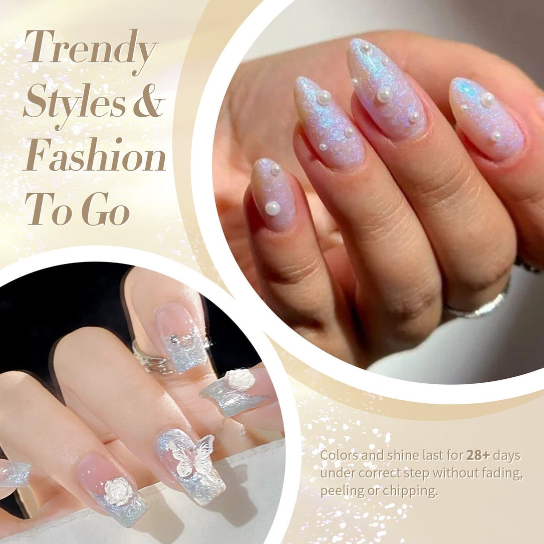 6 Colors Pearl Thread Swirl Gel Polish Set 7ml Gel Nail Polish BORN PRETTY 
