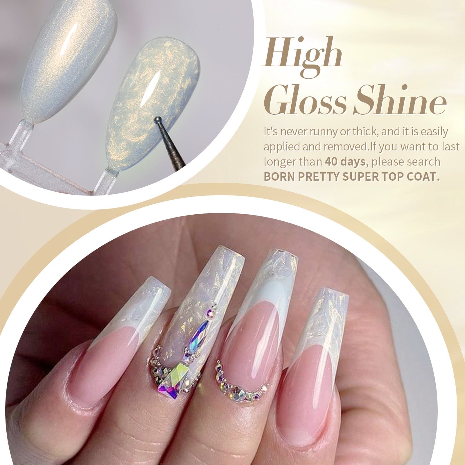 6 Colors Pearl Thread Swirl Gel Polish Set 7ml Gel Nail Polish BORN PRETTY 
