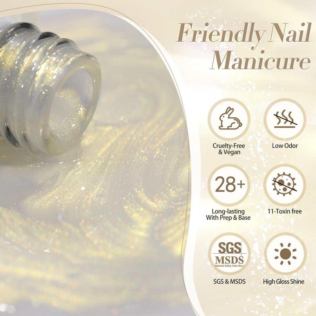 6 Colors Pearl Thread Swirl Gel Polish Set 7ml Gel Nail Polish BORN PRETTY 