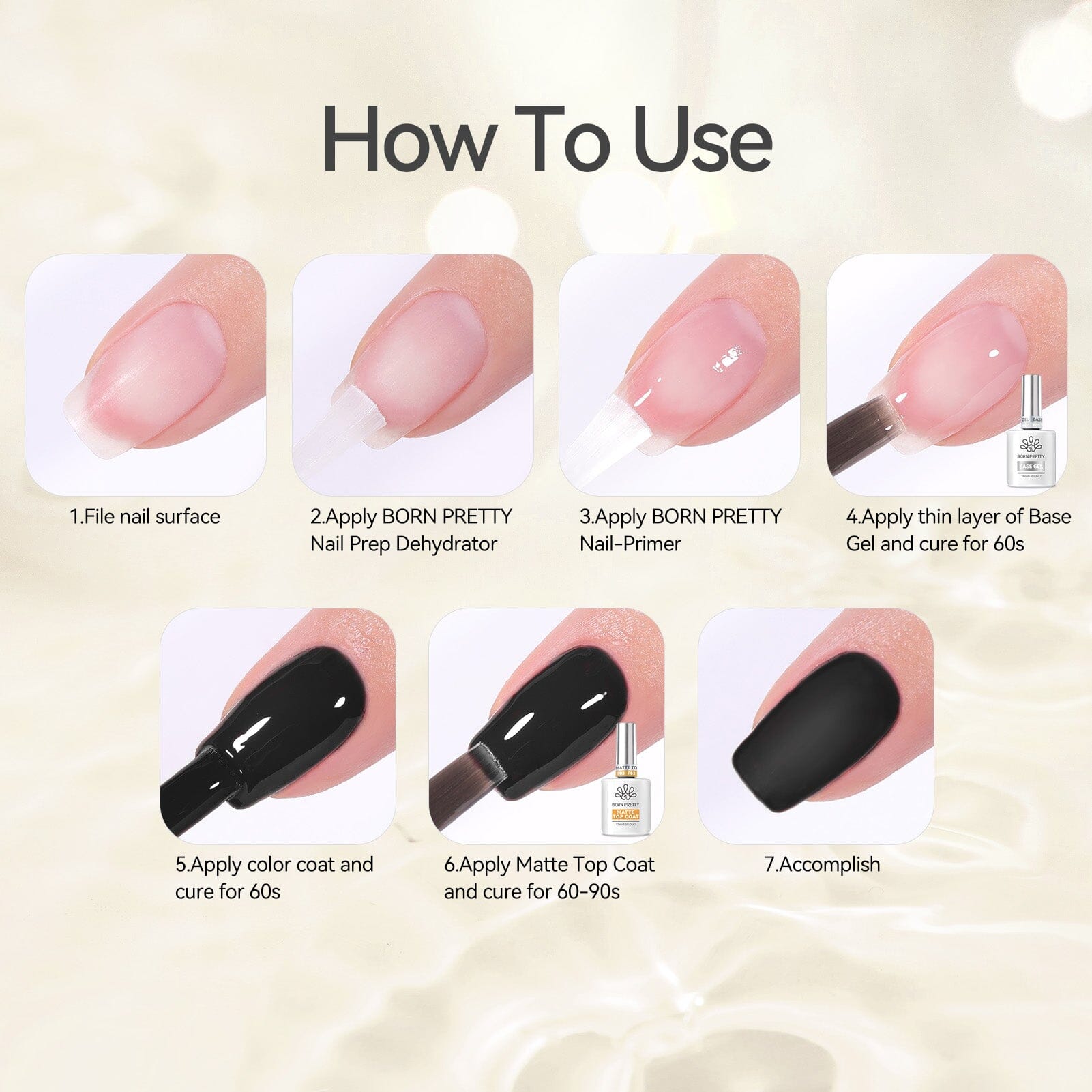 Matte Top Coat 15ml Gel Nail Polish BORN PRETTY 