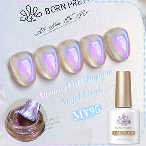 Auroras Cat Magnetic Gel Polish MY95 Angel Tears 10ml Gel Nail Polish BORN PRETTY 