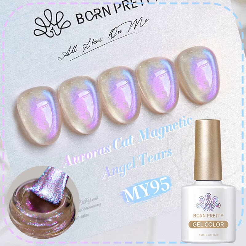 Auroras Cat Magnetic Gel Polish MY95 Angel Tears 10ml Gel Nail Polish BORN PRETTY 