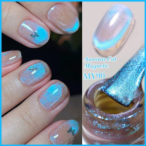 Auroras Cat Magnetic Gel Polish MY90 Angel Tears 10ml Gel Nail Polish BORN PRETTY 