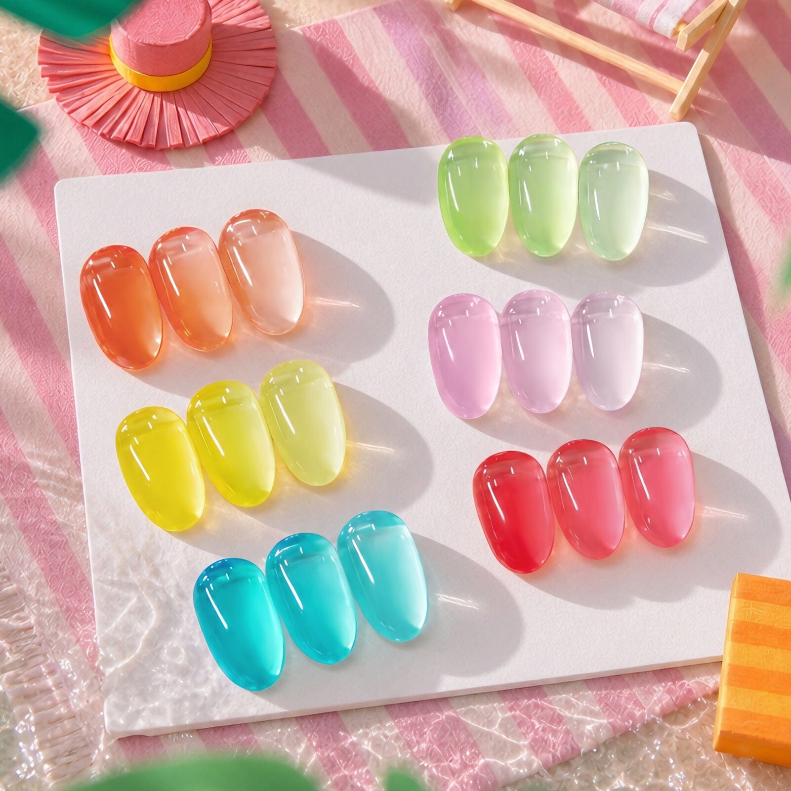 6 Colors Jelly Gel J30 Sea Glass 7ml Gel Nail Polish BORN PRETTY 