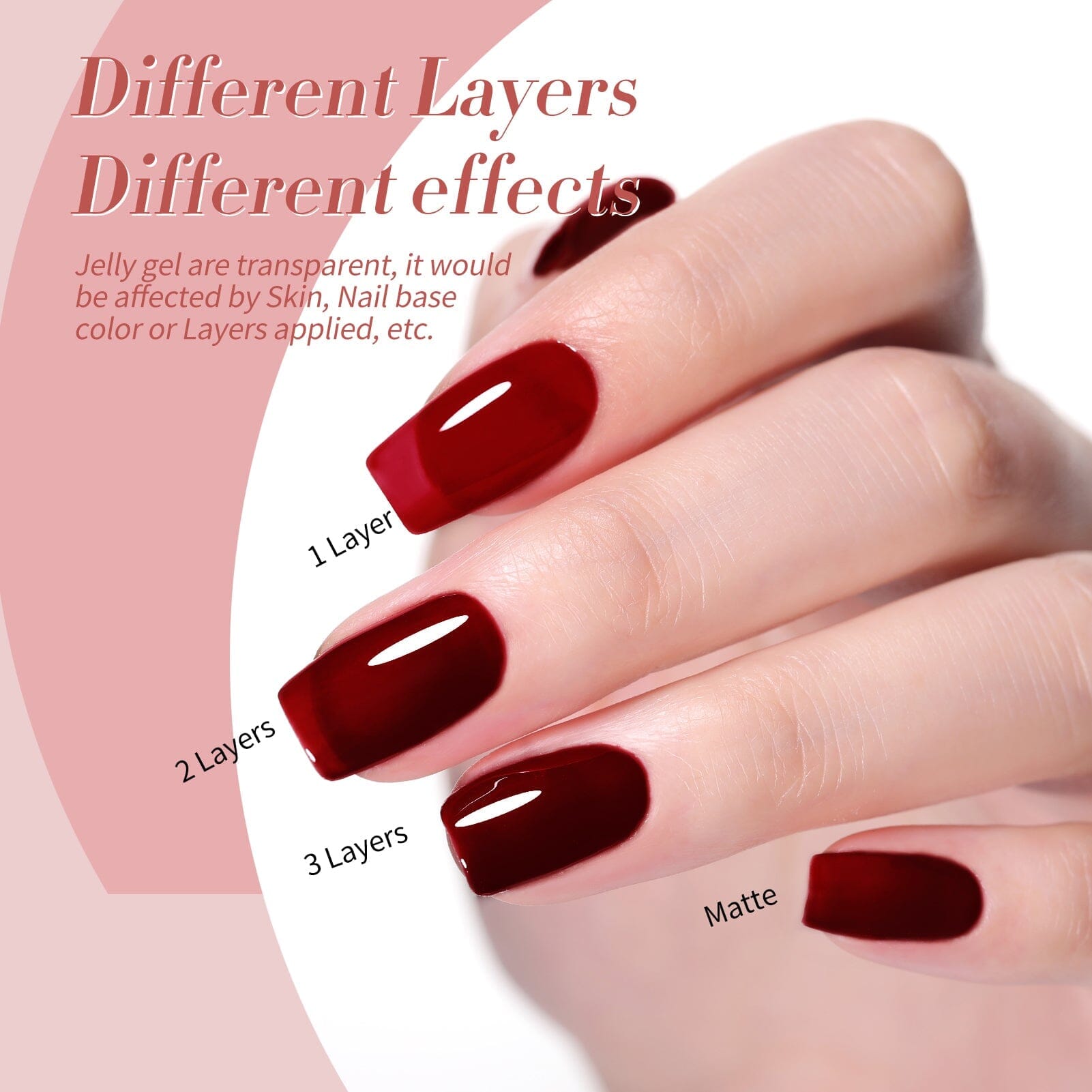 6 Colors Wild Roses Jelly Gel Polish Set 7ml Gel Nail Polish BORN PRETTY 
