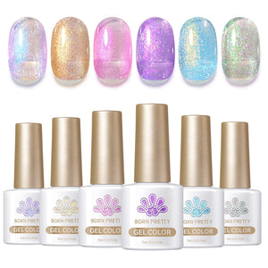 6 Colors Jelly Gel Set Pearl Eif 7ml Gel Nail Polish BORN PRETTY 