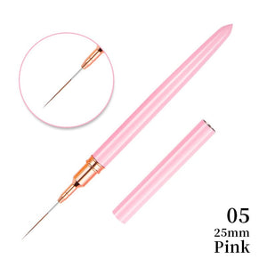 Pink Black Nail Art Liner Brush Tools & Accessories No Brand 05 