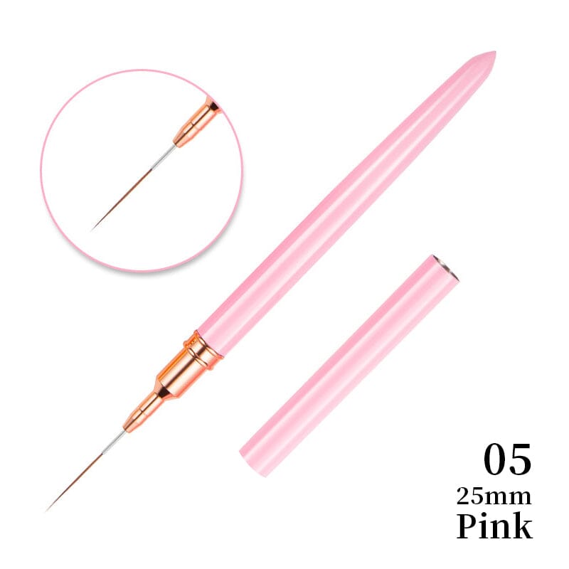 Pink Black Nail Art Liner Brush Tools & Accessories No Brand 05 