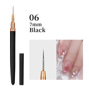 Pink Black Nail Art Liner Brush Tools & Accessories No Brand 06 