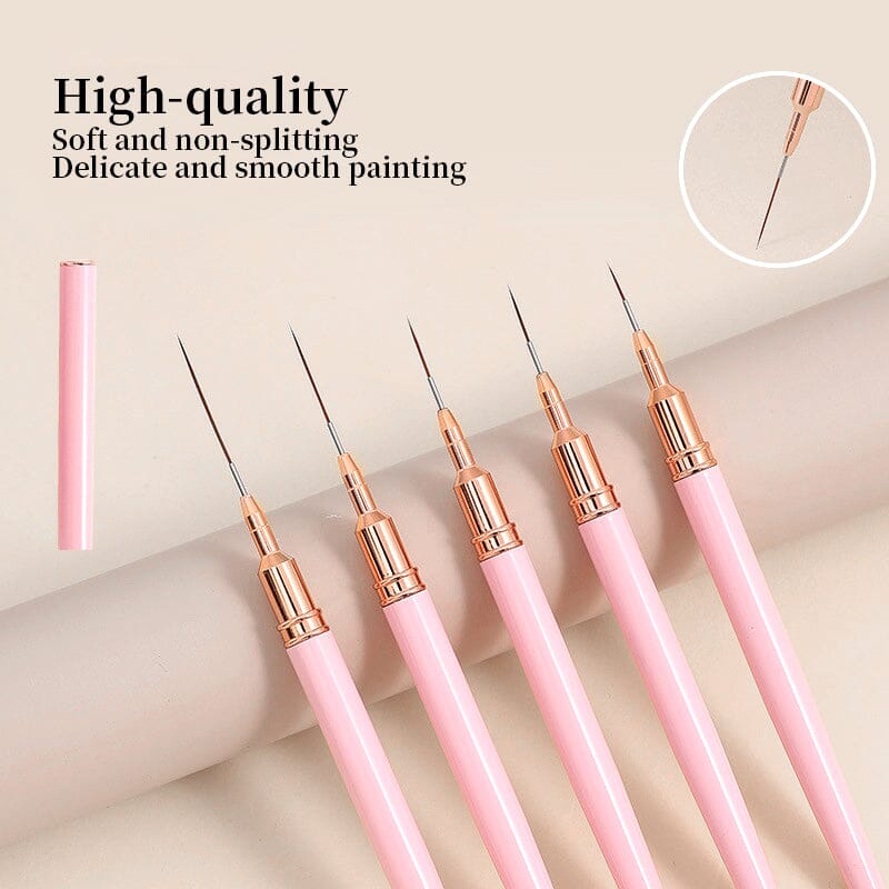Pink Black Nail Art Liner Brush Tools & Accessories No Brand 