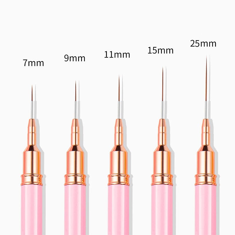 Pink Black Nail Art Liner Brush Tools & Accessories No Brand 