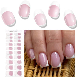 20 Tips Semi-Cured Gel Nail Strips N041-N060 Nail Sticker Harunouta N045 