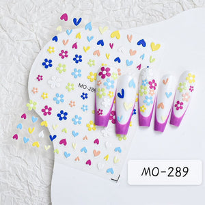 Flowers 3D Nail Sticker MO-289 Nail Art No Brand 