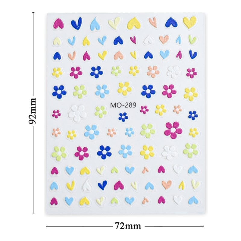 Flowers 3D Nail Sticker MO-284 Nail Art No Brand 
