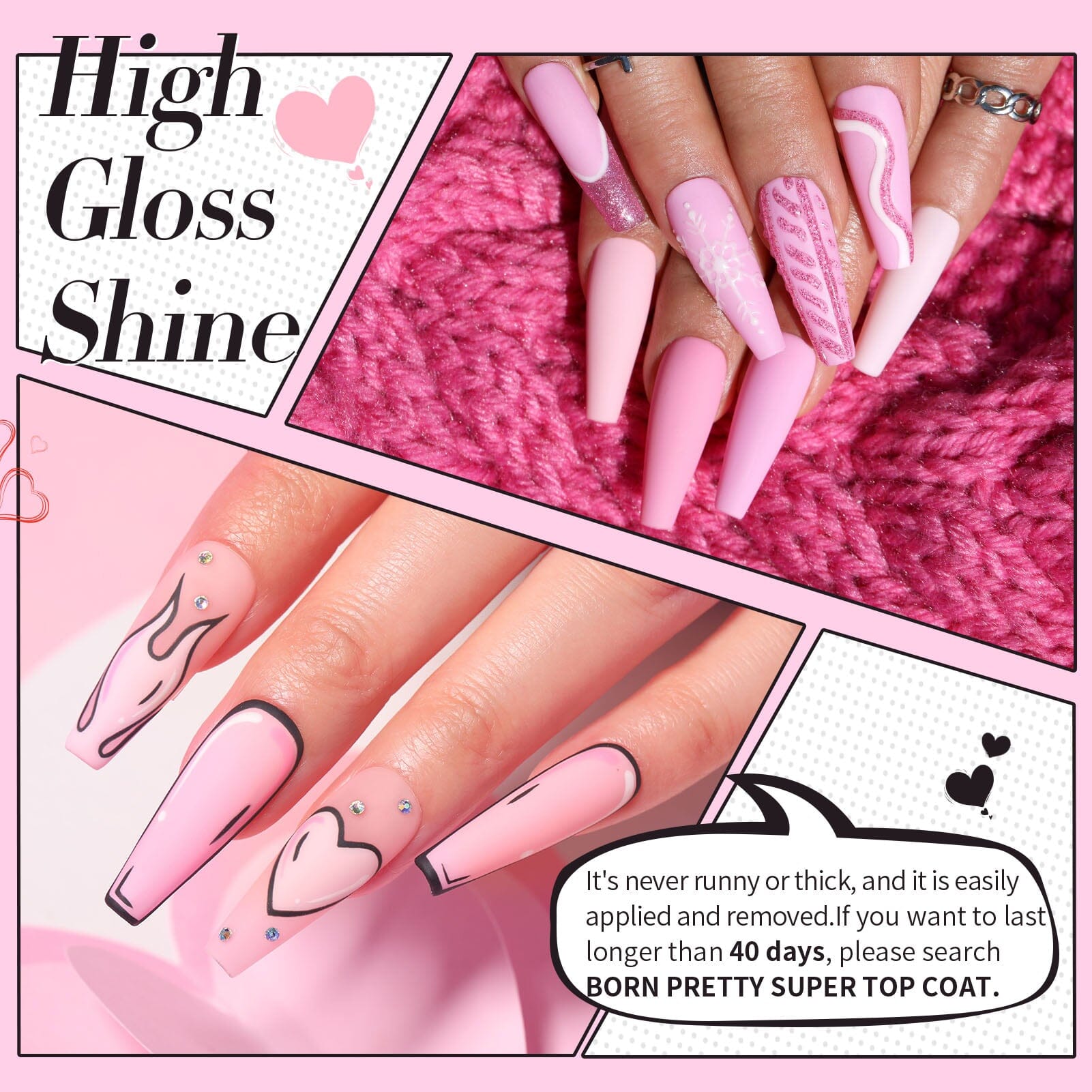 6 Colors Gel Polish Set S17 Pink Baby 7ml Gel Nail Polish BORN PRETTY 