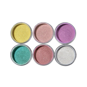 6 Colors Gradient Pearlescent Powder Nail Art No Brand 