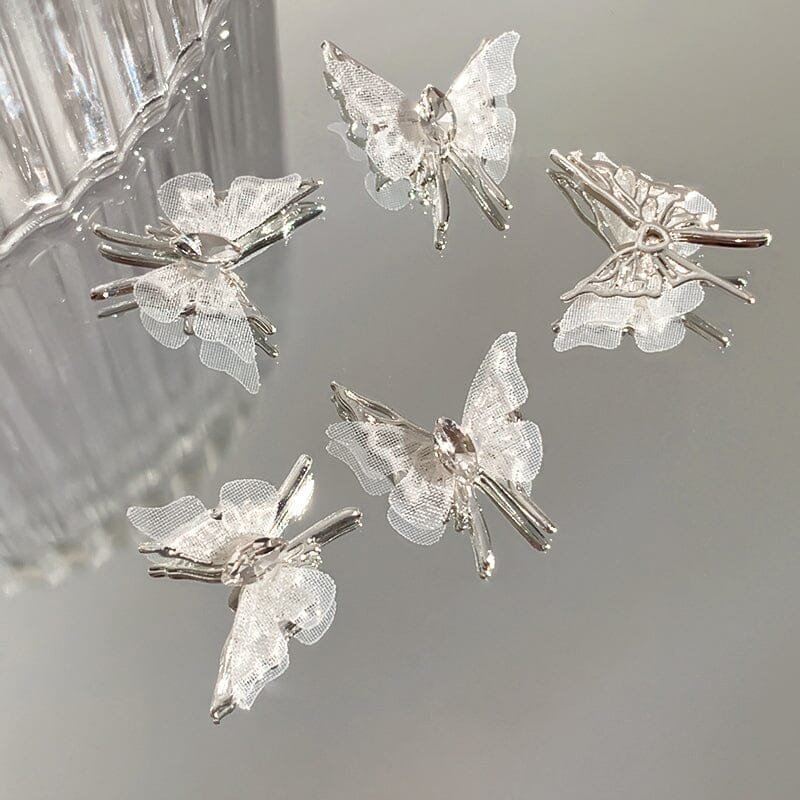 5pcs Alloy Mesh Nail Decoration #01 Butterfly Nail Decoration No Brand 