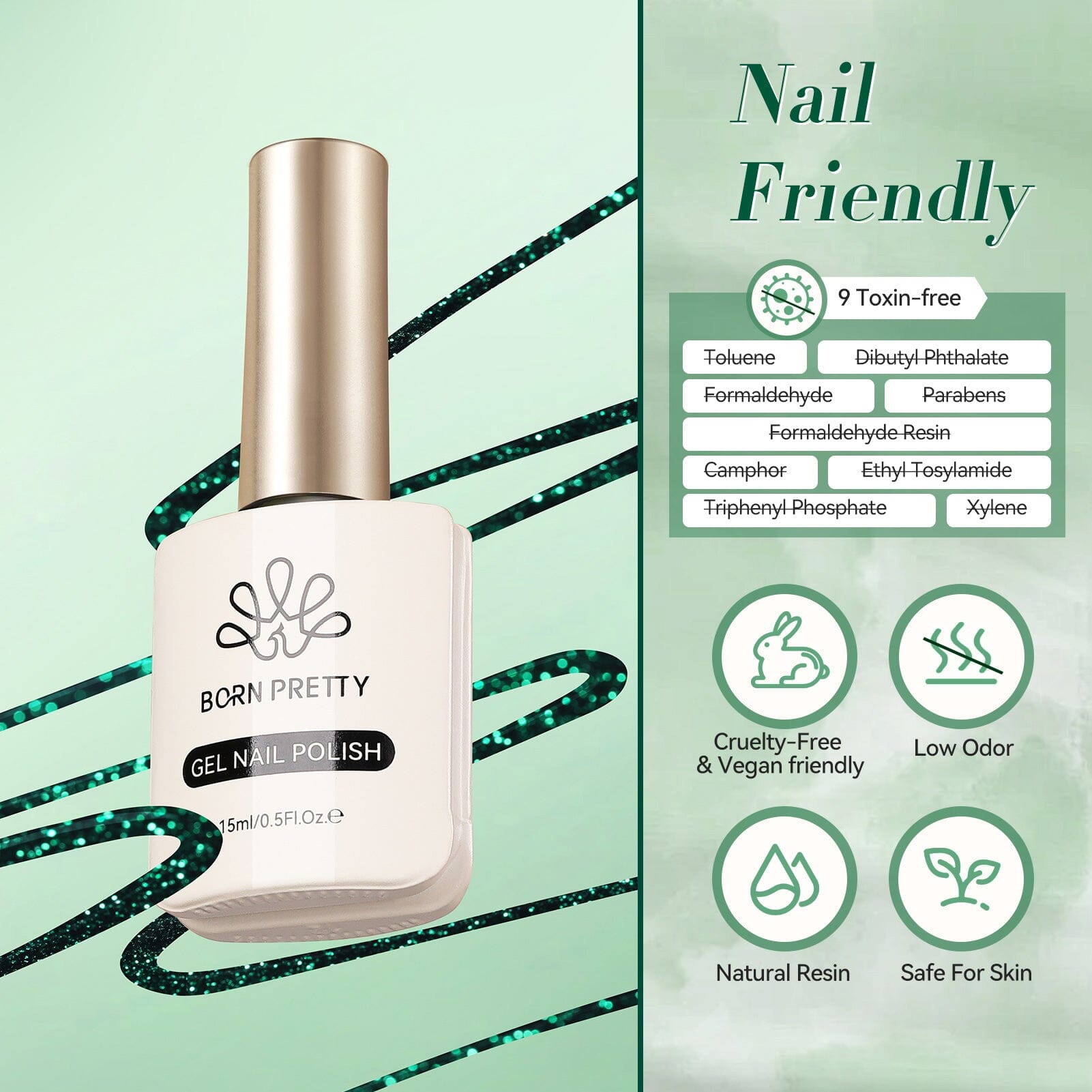 Hema-Free Color Gel Polish #38 15ml Clearance BORN PRETTY 