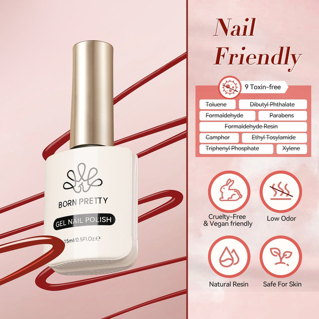 Hema-Free Red Color Gel Polish #39 15ml Gel Nail Polish BORN PRETTY 