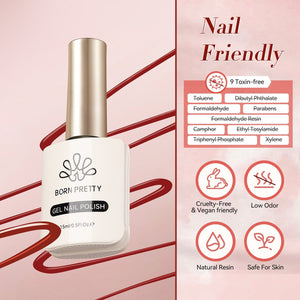 Hema-Free Red Color Gel Polish #39 15ml Gel Nail Polish BORN PRETTY 