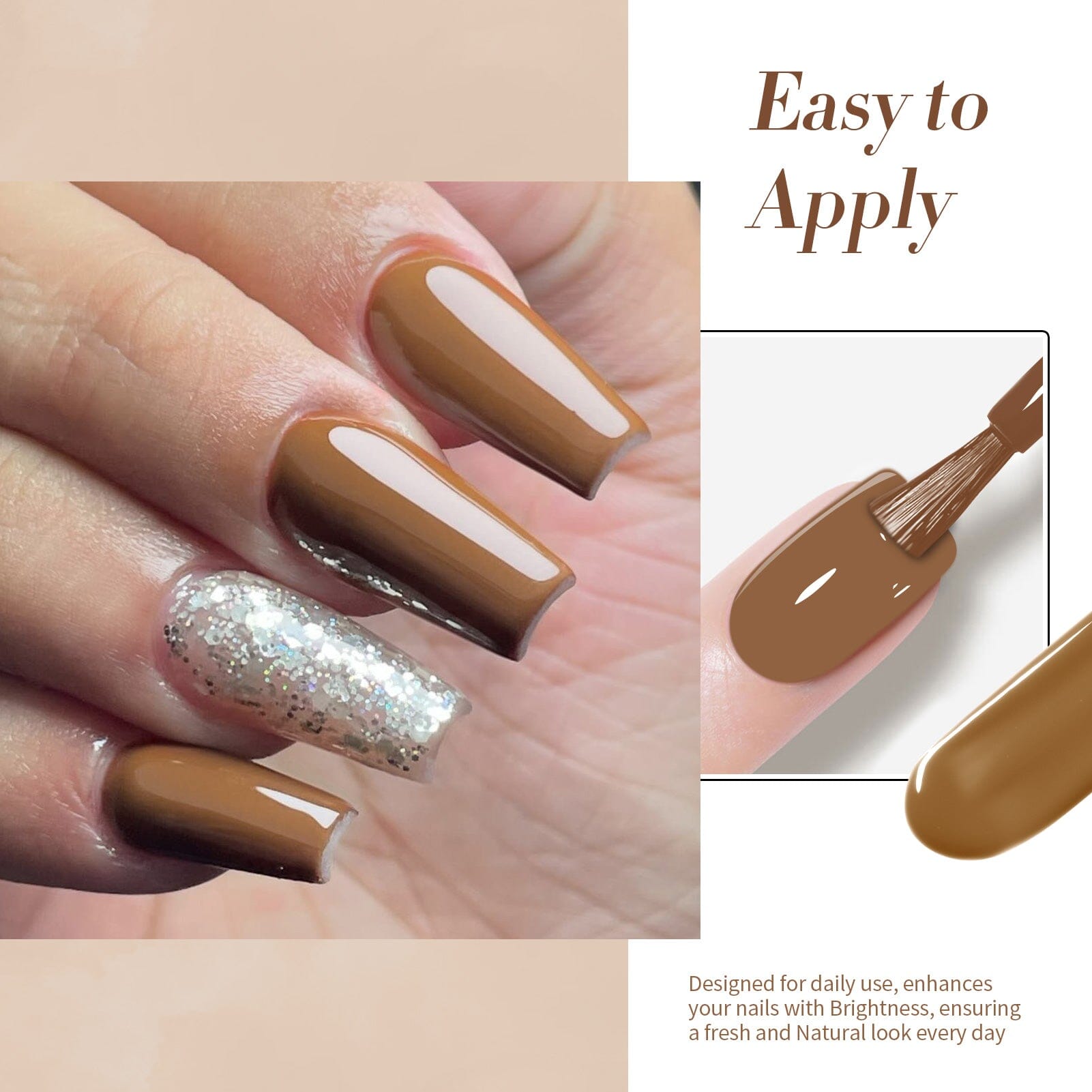 Hema-Free Brown Color Gel Polish #44 15ml Gel Nail Polish BORN PRETTY 