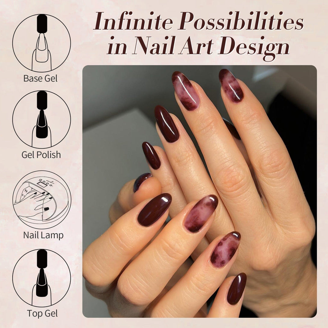 Hema-Free Brown Color Gel Polish #46 15ml Gel Nail Polish BORN PRETTY 