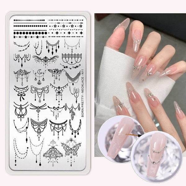 Nail Stamping Plate NECKLACE-N11 Stamping Nail BORN PRETTY 