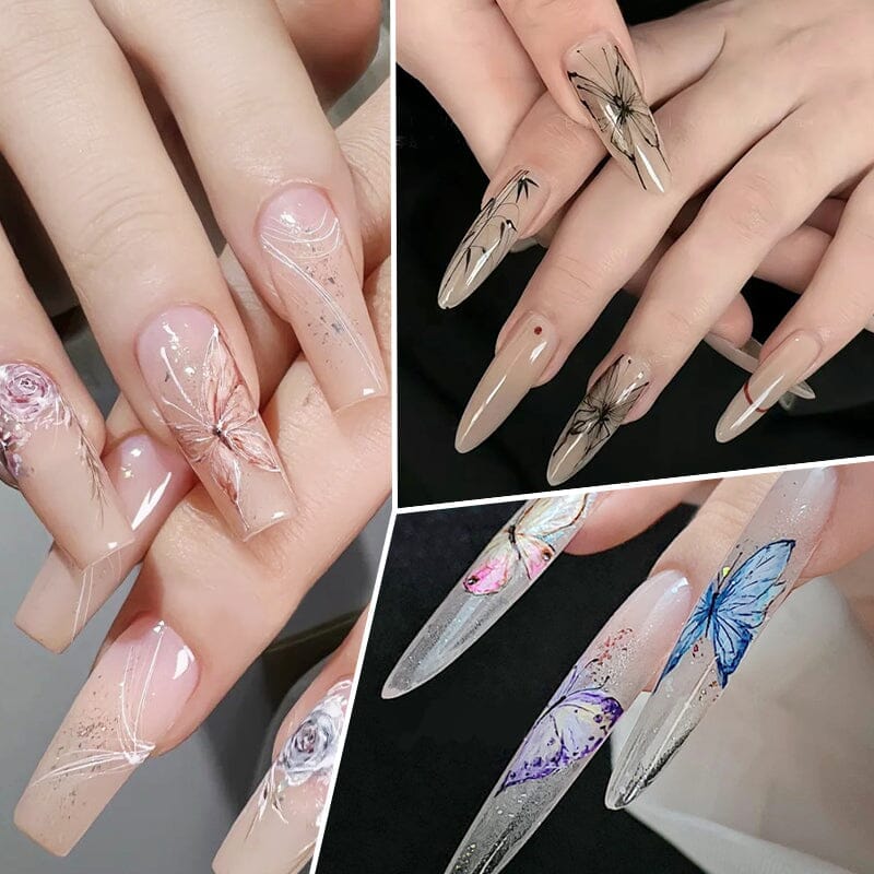 BUTTERFLIES-N09 Nail Stamping Plate Stamping Nail BORN PRETTY 