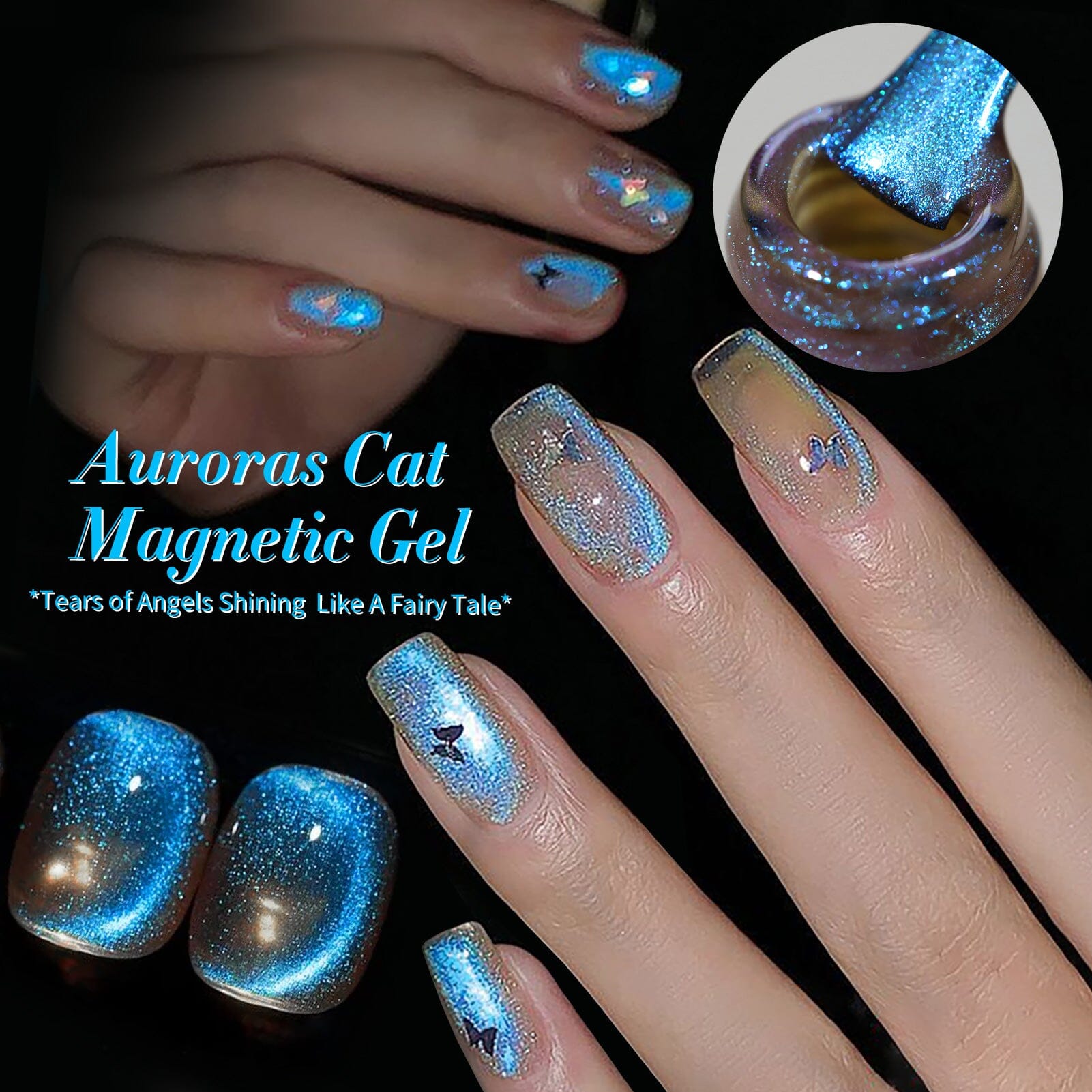 4 Colors Auroras Cat Magnetic Gel Polish Set 5ml Gel Nail Polish BORN PRETTY 