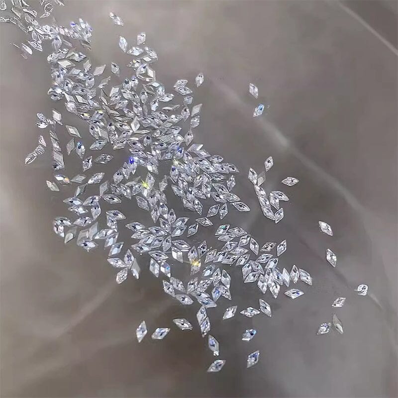 50pcs White Rhombus Rhinestones #01 Clearance No Brand 