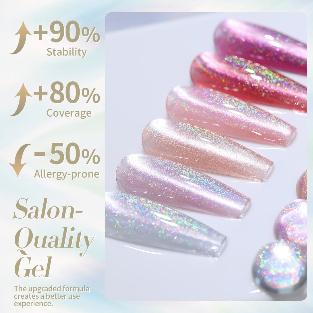 Iridescent Ceramic Cat Magnetic Gel Polish 15ml Gel Nail Polish BORN PRETTY 