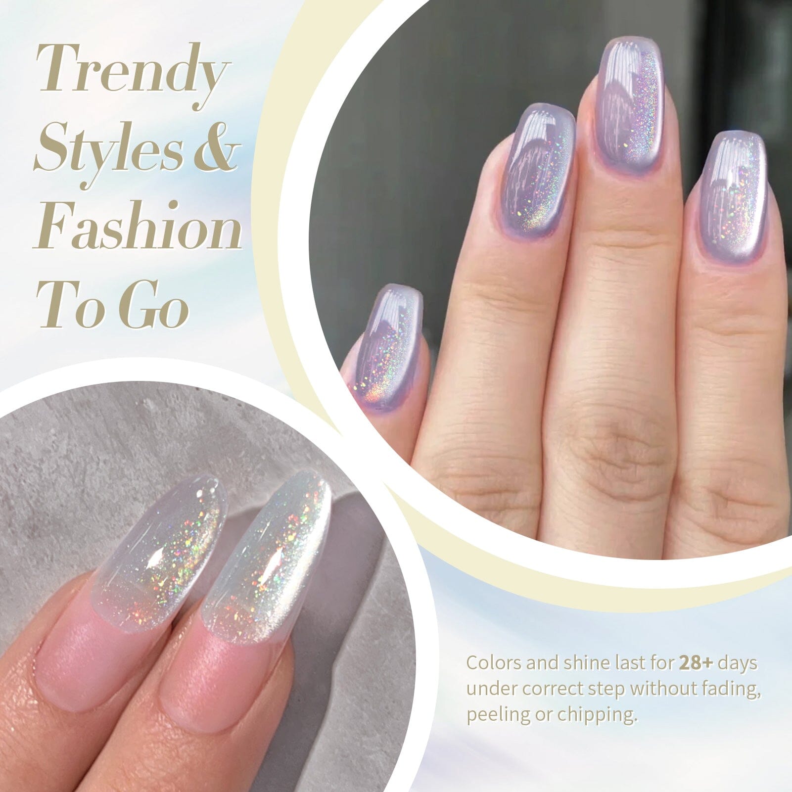 Iridescent Ceramic Cat Magnetic Gel Polish 15ml Gel Nail Polish BORN PRETTY 