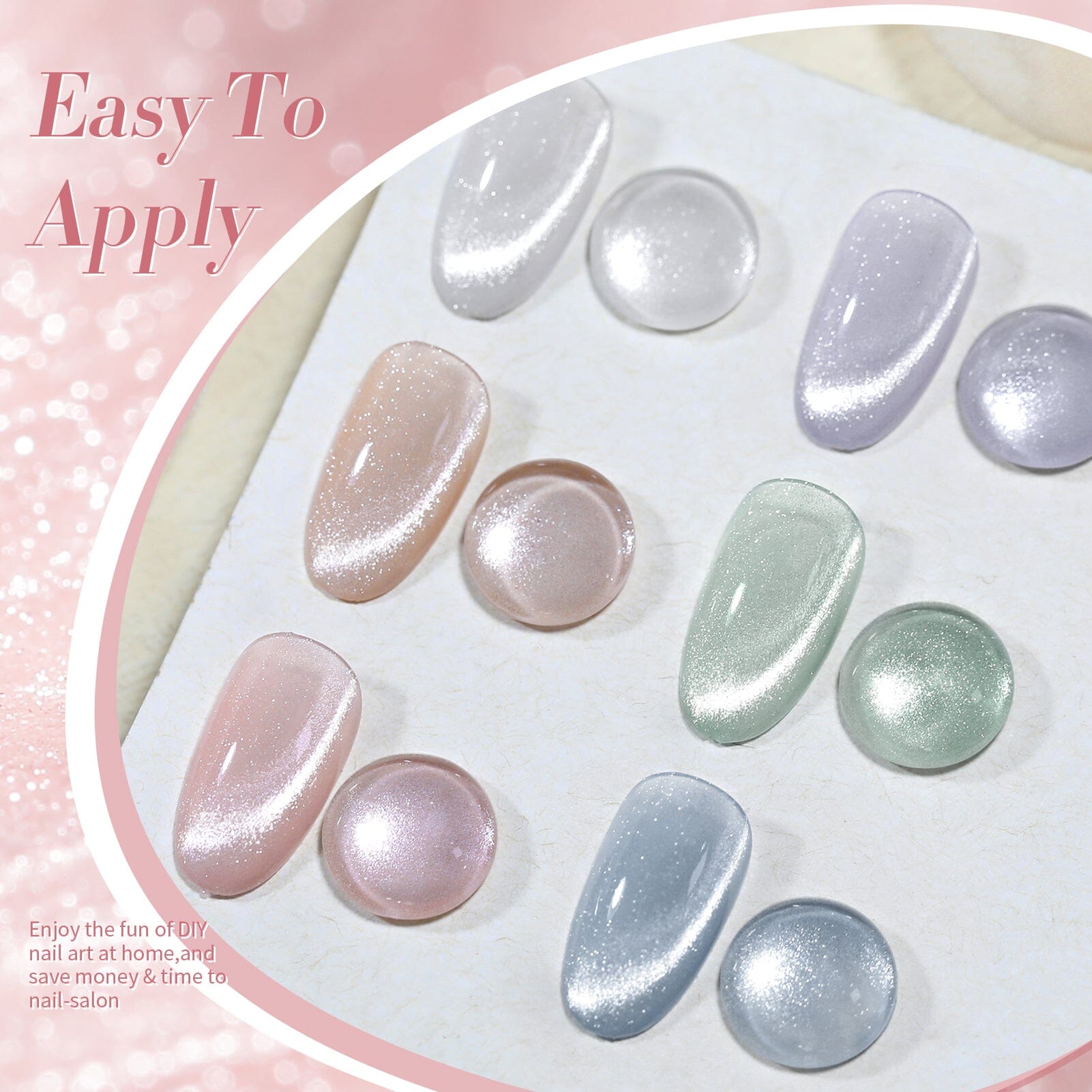 6 Colors Milky Jelly Cat Magnetic Gel Polish Set 7ml Gel Nail Polish BORN PRETTY 