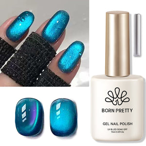 [US ONLY] Blue Cat Magnetic Gel Polish Blue Auroras 15ml Gel Nail Polish BORN PRETTY 