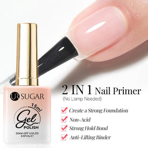 2 in 1 Nail Primer 15ml Clearance UR SUGAR 