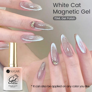 White Cat Magnetic Gel 15ml Gel Nail Polish UR SUGAR 