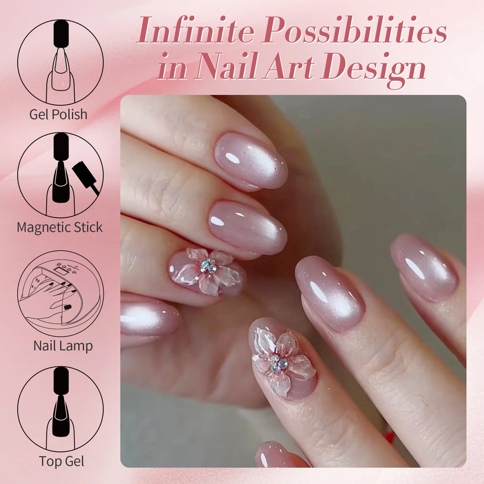 Moonlight Cat Magnetic Gel Polish Dried-rose 15ml Gel Nail Polish BORN PRETTY 