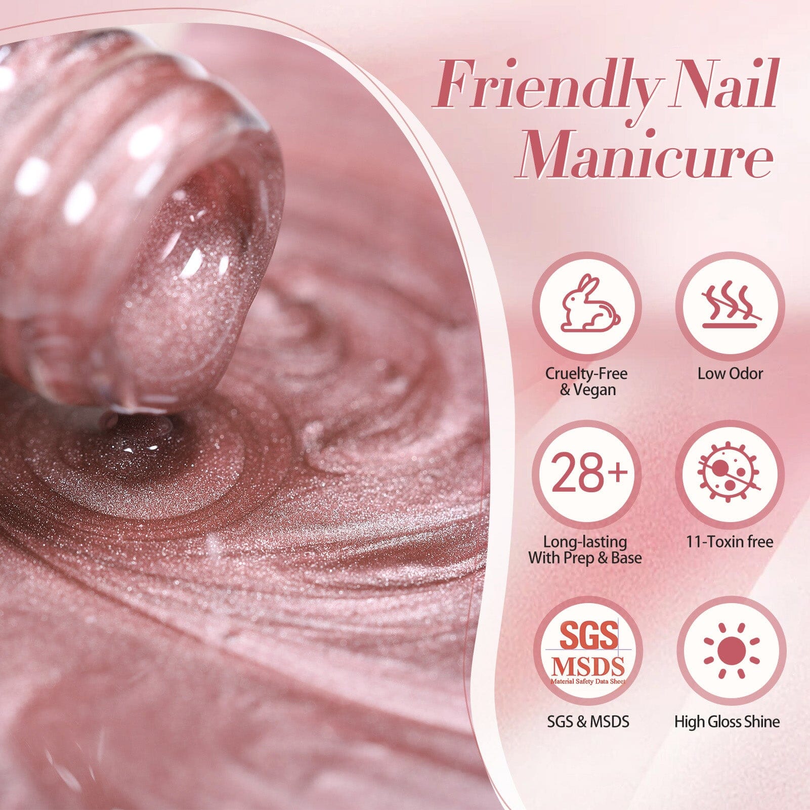 Moonlight Cat Magnetic Gel Polish Dried-rose 15ml Gel Nail Polish BORN PRETTY 