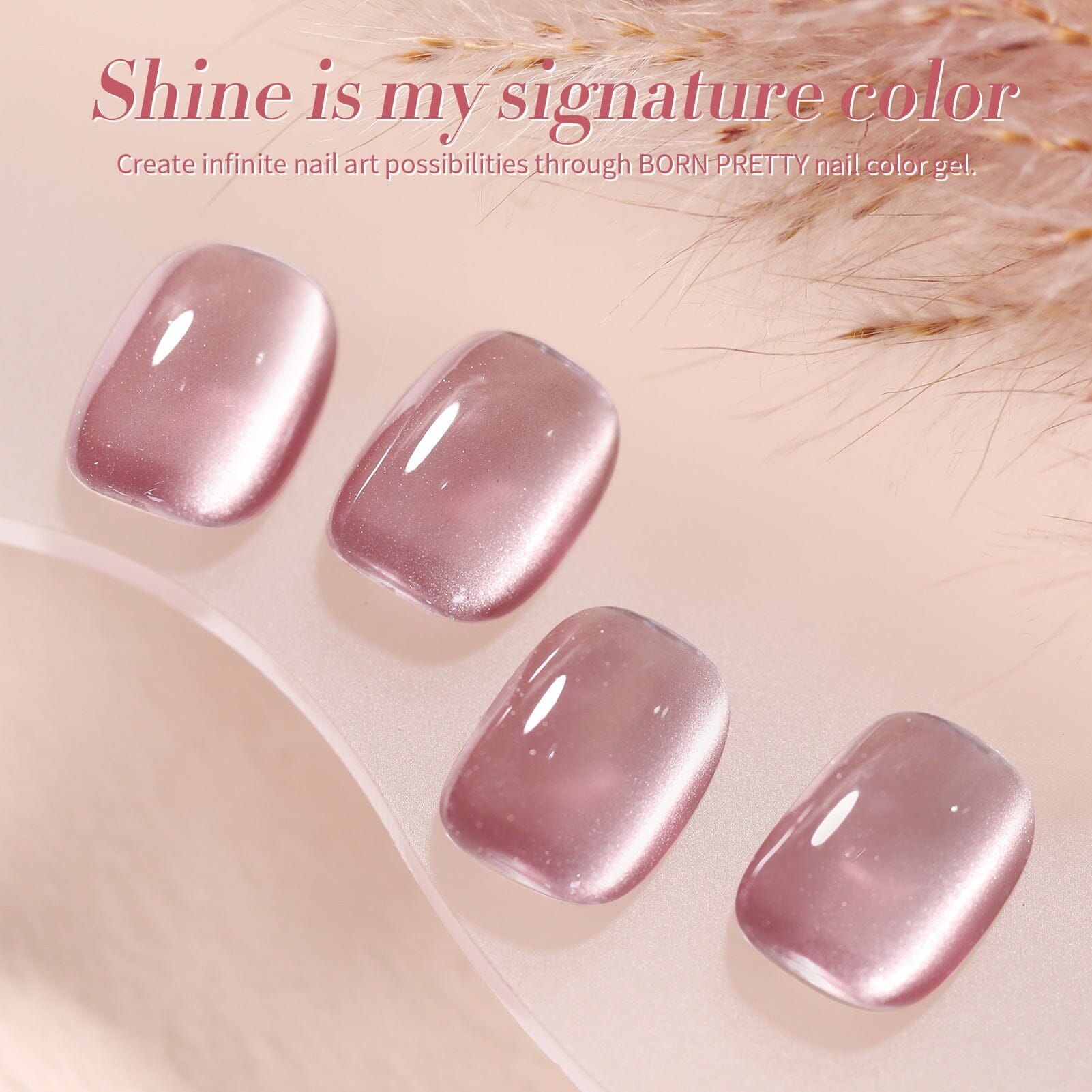 Moonlight Cat Magnetic Gel Polish Dried-rose 15ml Gel Nail Polish BORN PRETTY 
