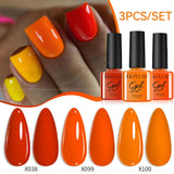 3pcs 7ml Color Gel Polish Set Gel Nail Polish LILYCUTE 18 