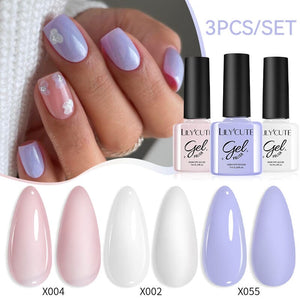 3pcs 7ml Color Gel Polish Set Gel Nail Polish LILYCUTE 19 