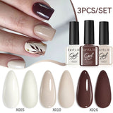 3pcs 7ml Color Gel Polish Set Gel Nail Polish LILYCUTE 26 