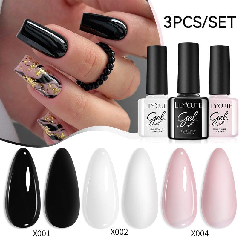 3pcs 7ml Color Gel Polish Set Gel Nail Polish LILYCUTE 03 