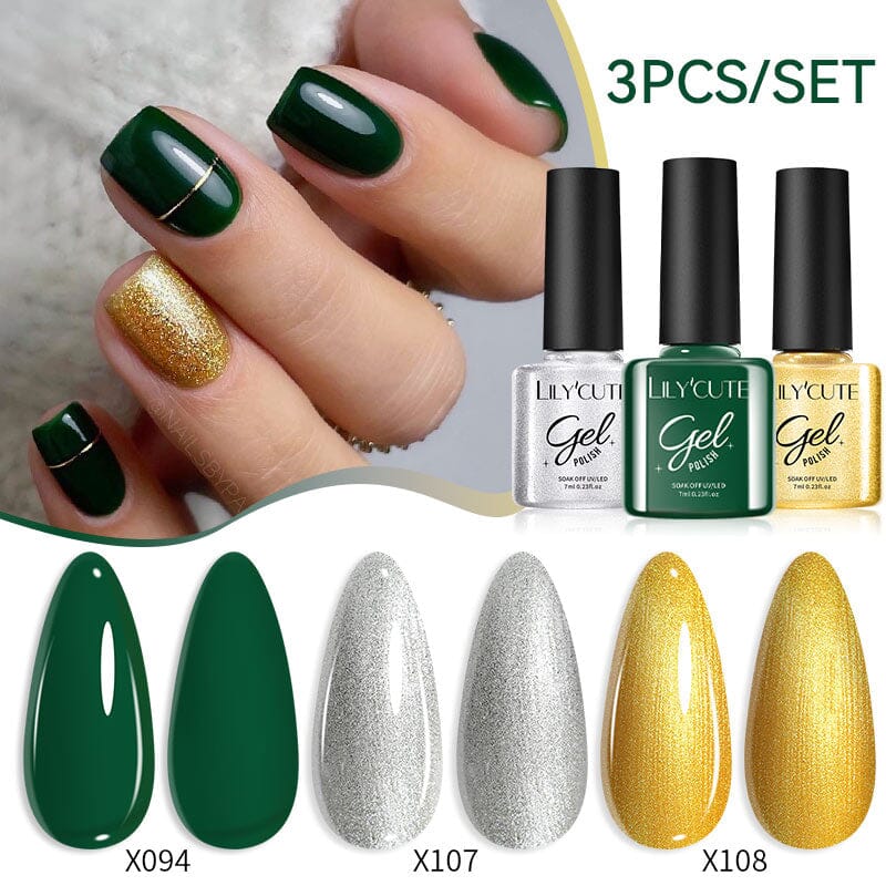 3pcs 7ml Color Gel Polish Set Gel Nail Polish LILYCUTE 31 