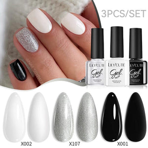 3pcs 7ml Color Gel Polish Set Gel Nail Polish LILYCUTE 33 