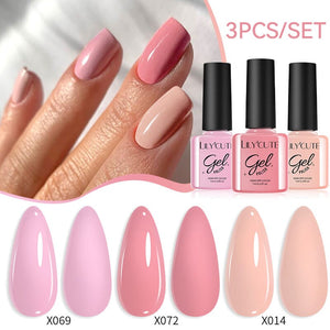 3pcs 7ml Color Gel Polish Set Gel Nail Polish LILYCUTE 37 